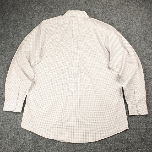 Brooks Brothers Regent Dress Shirt 17 35 Supima Spandex Stretch Non Iron Grid - Picture 3 of 10
